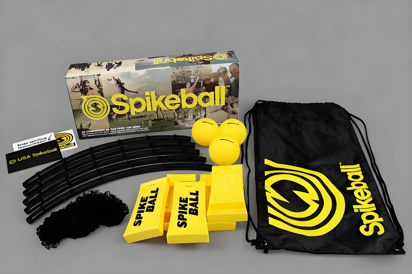 Spikeball 3-Ball Original Roundnet Game Set - Includes 3 Balls, Net and Storage Bag