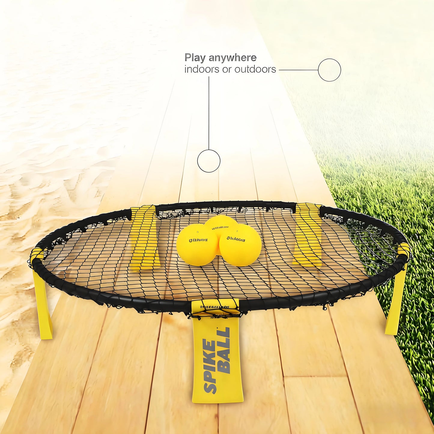 Spikeball 3-Ball Original Roundnet Game Set - Includes 3 Balls, Net and Storage Bag