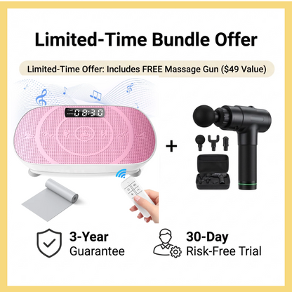 Ultra-Slim Vibration Plate for Effortless Weight Loss & Circulation - Includes Free Massage Gun