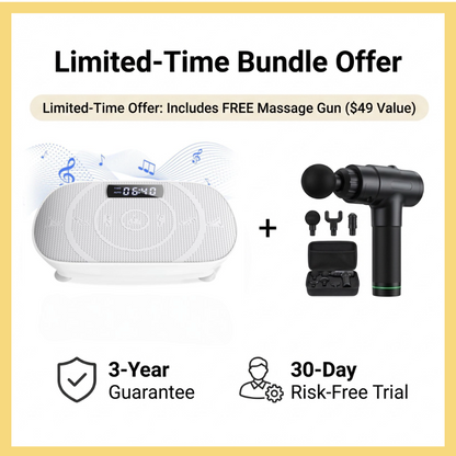 Ultra-Slim Vibration Plate for Effortless Weight Loss & Circulation - Includes Free Massage Gun